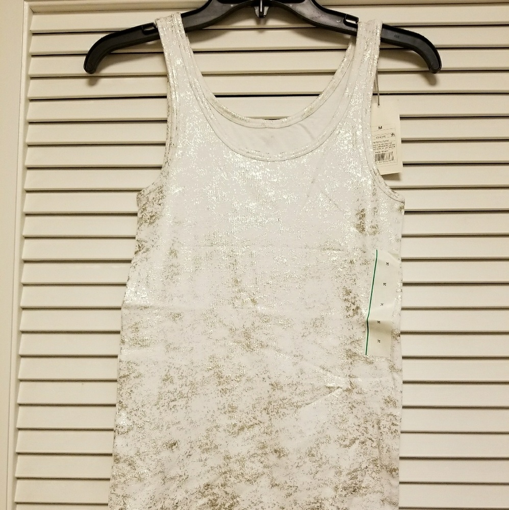 White with Gold Tank Top Only